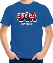 Blauw fan shirt kleding usa supporter ek wk voor kinderen