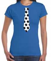 Blauw fan shirt kleding voetbal stropdas ek wk voor dames