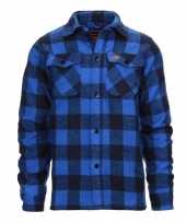 Blauw met zwart overhemd houthakkers