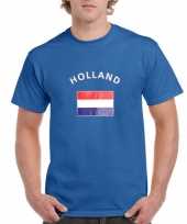 Blauw shirt vlag holland
