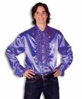 Blouse paars met rouches heren