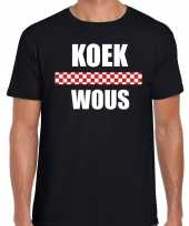 Brabants dialect-shirt koek wous met brabantse vlag zwart voor heren