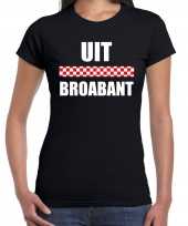 Brabants dialect-shirt uit broabant met brabantse vlag zwart voor dames