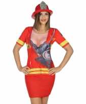 Brandweer shirt verkleedoutfit voor dames