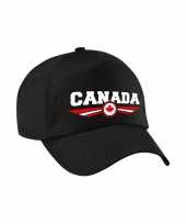 Canada landen pet zwart baseball cap voor kinderen