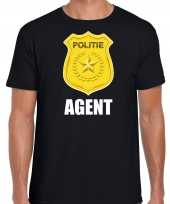 Carnaval shirt outfit politie embleem agent zwart voor heren