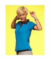 Casual dames poloshirt blauw