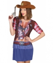 Cowboy shirt verkleedoutfit voor dames