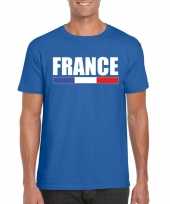 Frankrijk supporter shirt blauw heren