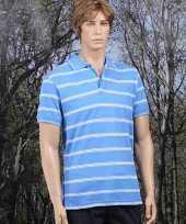 Gestreept blauw poloshirt