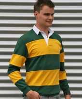 Groen gele rugbyshirts