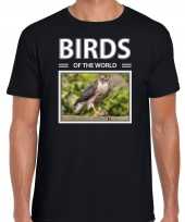 Havik foto t shirt zwart voor heren birds of the world cadeau shirt haviks liefhebber