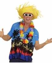 Hawaii kostuum blauw overhemd voor heren
