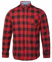 Houthakkershirt geruit rood zwart