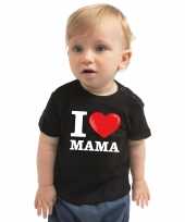 I love mama kado shirt voor baby kinderen zwart