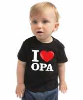 I love opa kado shirt voor baby kinderen zwart