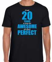 It took 20 years to become this awesome t-shirt 20 jaar verjaardag shirt zwart voor heren