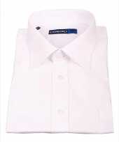 Kleding wit heren overhemd korte mouw