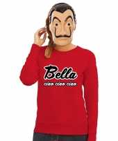 La casa de papel masker inclusief rode bella ciao trui voor dames