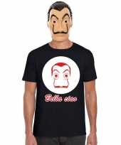 La casa de papel masker inclusief zwart dali t-shirt voor heren