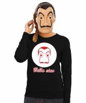 La casa de papel masker inclusief zwarte salvador dali trui voor dames