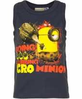 Minions tanktop voor kinderen donkergrijs