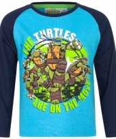Ninja turtles shirt lange mouw blauw voor jongens