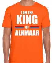 Oranje i am the king of alkmaar t-shirt koningsdag shirt voor heren