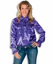 Paars overhemd met rouches