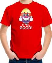 Pasen ei feel good shirt rood met vrolijk paasei voor heren 10269963