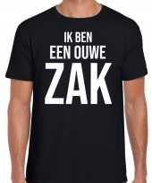 Pensioen kado shirt kleding ik ben een ouwe zak zwart voor heren