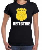 Politie police embleem detective t-shirt zwart voor dames