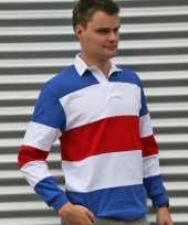 Poloshirts rood wit blauw