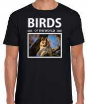 Ransuil foto t-shirt zwart voor heren birds of the world cadeau shirt ransuilen liefhebber