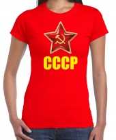Rode sovjet unie communistische verkleed shirt voor dames