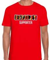 Rood fan shirt kleding belgium supporter ek wk voor heren