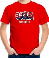 Rood fan shirt kleding usa supporter ek wk voor kinderen