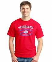 Rood heren shirtje met nederland print
