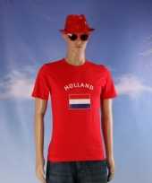 Rood heren shirtje met nederlandse vlag