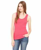 Roze dames rib singlet voor dames