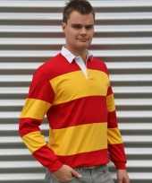 Rugbyshirts in het rood met geel