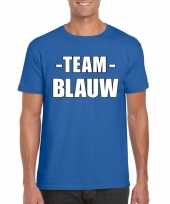 Team blauw shirt heren voor sportdag