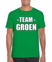 Team groen shirt heren voor sportdag