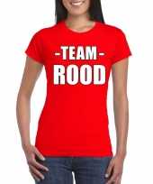 Team rood shirt dames voor sportdag