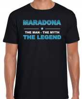 The man the myth the legend maradona naam t-shirt zwart voor heren