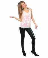 Witte top metallic dames