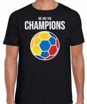 Wk voetbal shirt colombia fan we are the champions zwart voor heren