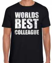 Worlds best colleague werelds beste collega cadeau shirt zwart voor heren