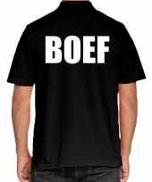 Zwart boef polo t shirt voor heren