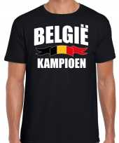 Zwart fan shirt kleding belgie kampioen ek wk voor heren